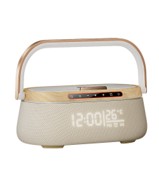 Portable Bluetooth Speaker with 15W Wireless Charging, 5W*2 Speakers, 1800mAh Battery