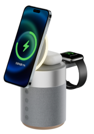 5W Bluetooth Speaker with Wireless Charging | 15W Fast Charge, Portable Speaker with Deep Bass