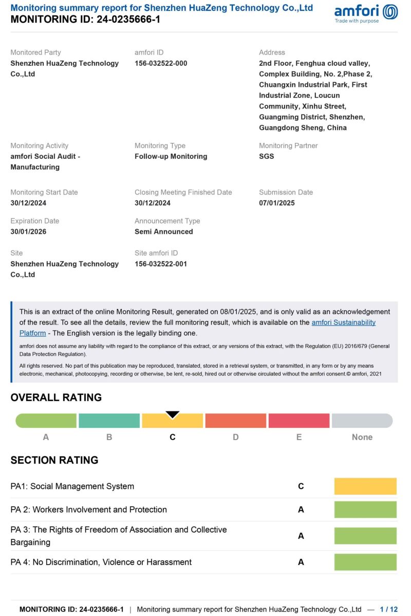 BSCI-report------SHENZHEN-HUAZENG-TECHNOLOGY-CO1