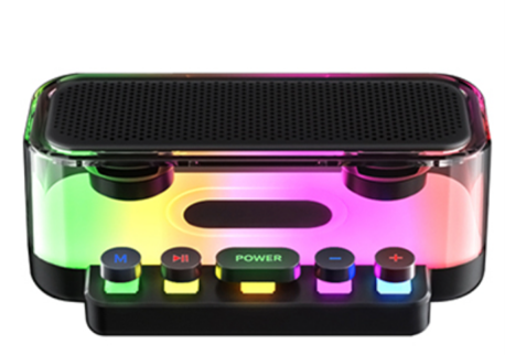 Piano Keyboard Style Bluetooth Speaker with RGB Lights – 5W*2 Stereo Sound, BT 5.3, Portable Wireless Speaker for Immersive Audio & Colorful Visuals