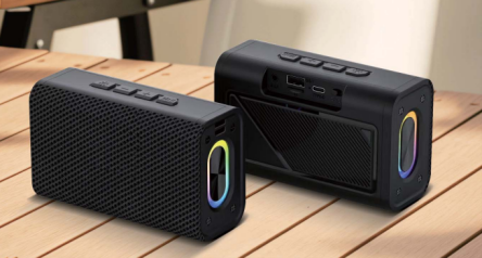 Portable Bluetooth Speaker with RGB Lights – 5W Wireless Speaker, BT 5.3, IPX5 Waterproof, Compact Design for On-the-Go Audio & Vibrant Lighting