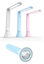 2 in 1 LED Table Lamp with Flashlight – Rechargeable, Dimmable, 3 Color Modes