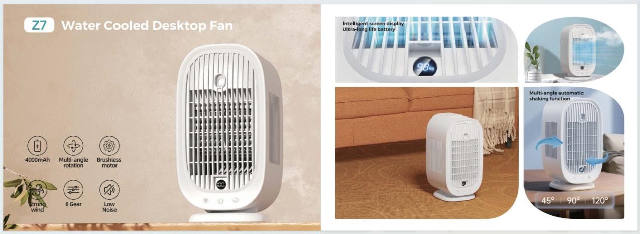 HZ-Z7 Water-cooled Desktop Fan with the function of spraying the Mist