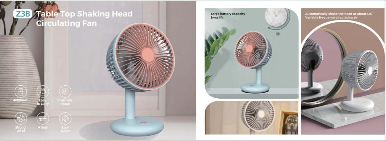 Z3B Table Top Shaking Head Circulating Fan