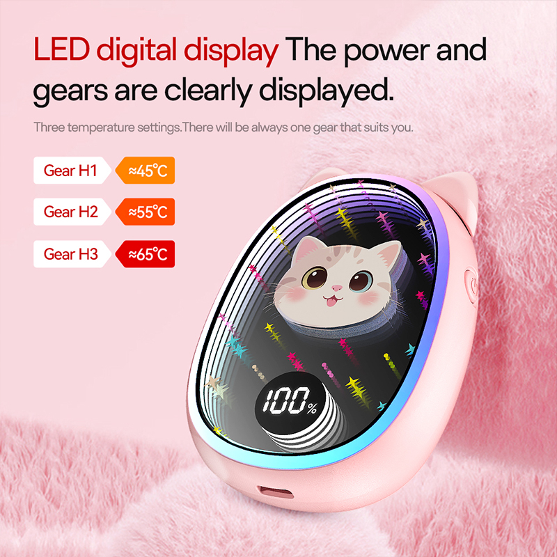 Graphene Mini Hand Warmer HZ-N11 – 3s Rapid Heating, LED Display, Large Battery & Gift-Friendly Design