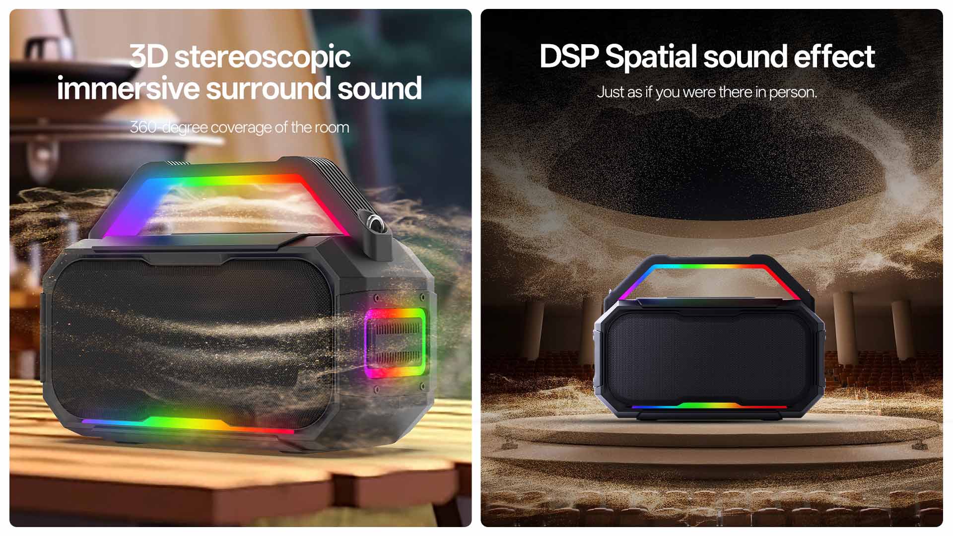 HZ-B369 | Portable Wireless Bluetooth Speaker with Dual 30W Drivers & 6000mAh Battery插图1