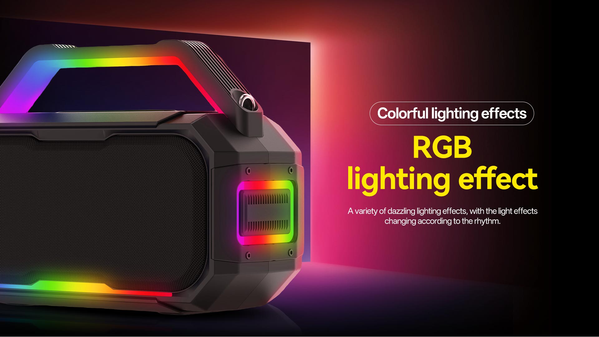 HZ-B369 | Portable Wireless Bluetooth Speaker with Dual 30W Drivers & 6000mAh Battery插图4
