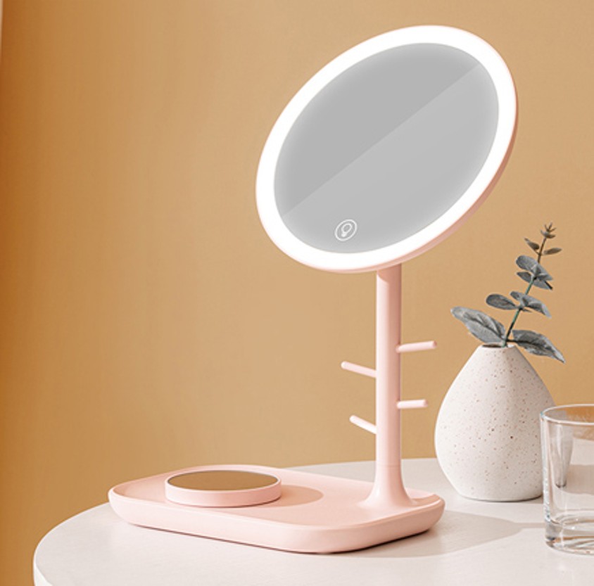 Oval LED Makeup Mirror Lamp with 5x Magnification