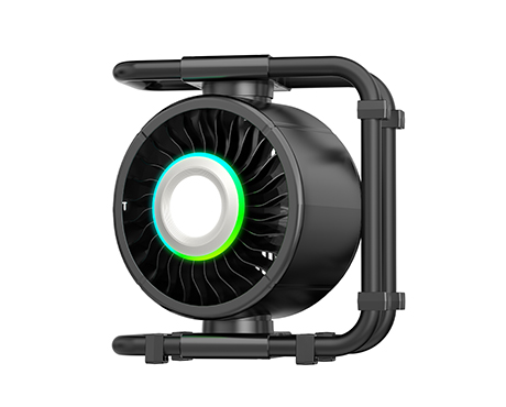 HZ-Z15 | High-Capacity Rechargeable Fan with RGB & LED Lighting