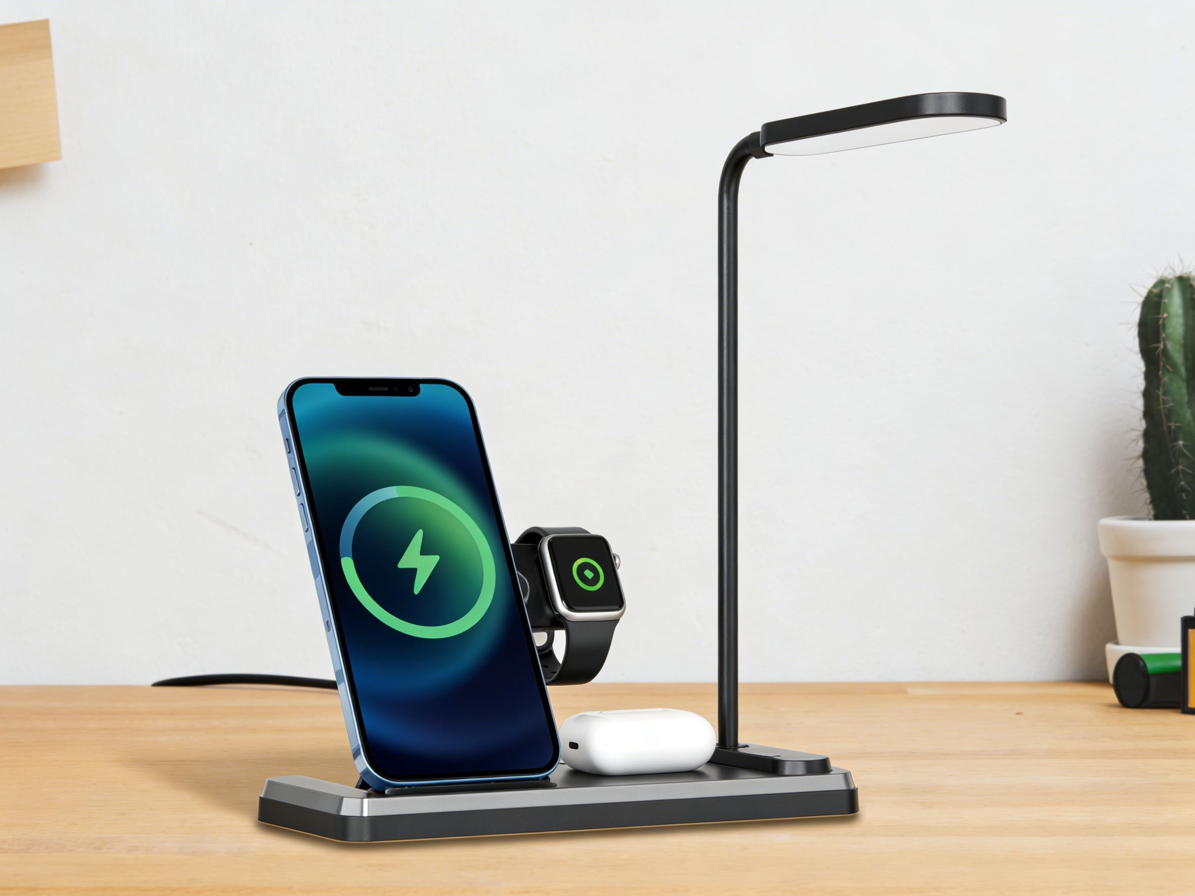 HZ-L024 4-in-1 Wireless Charging LED Lamp