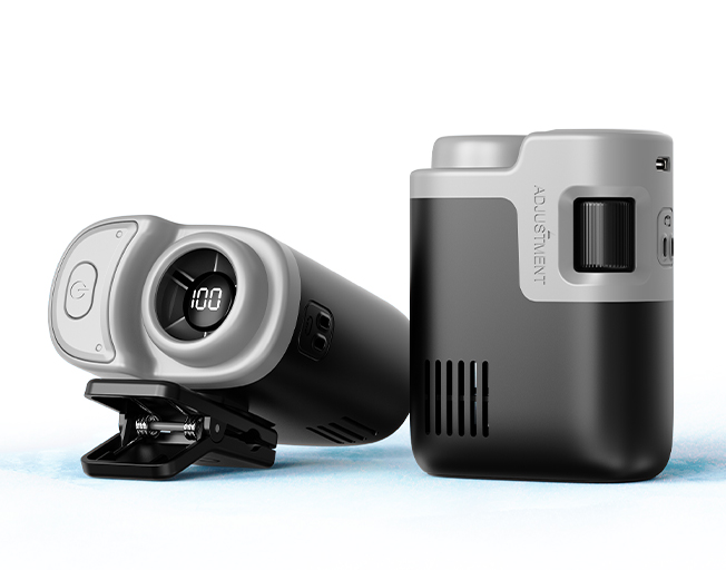 HZ-F9 | Portable Waist Clip Fan with 4000mAh Battery, 100-Level Stepless Speed, Outdoor Hands-Free Cooling Fan