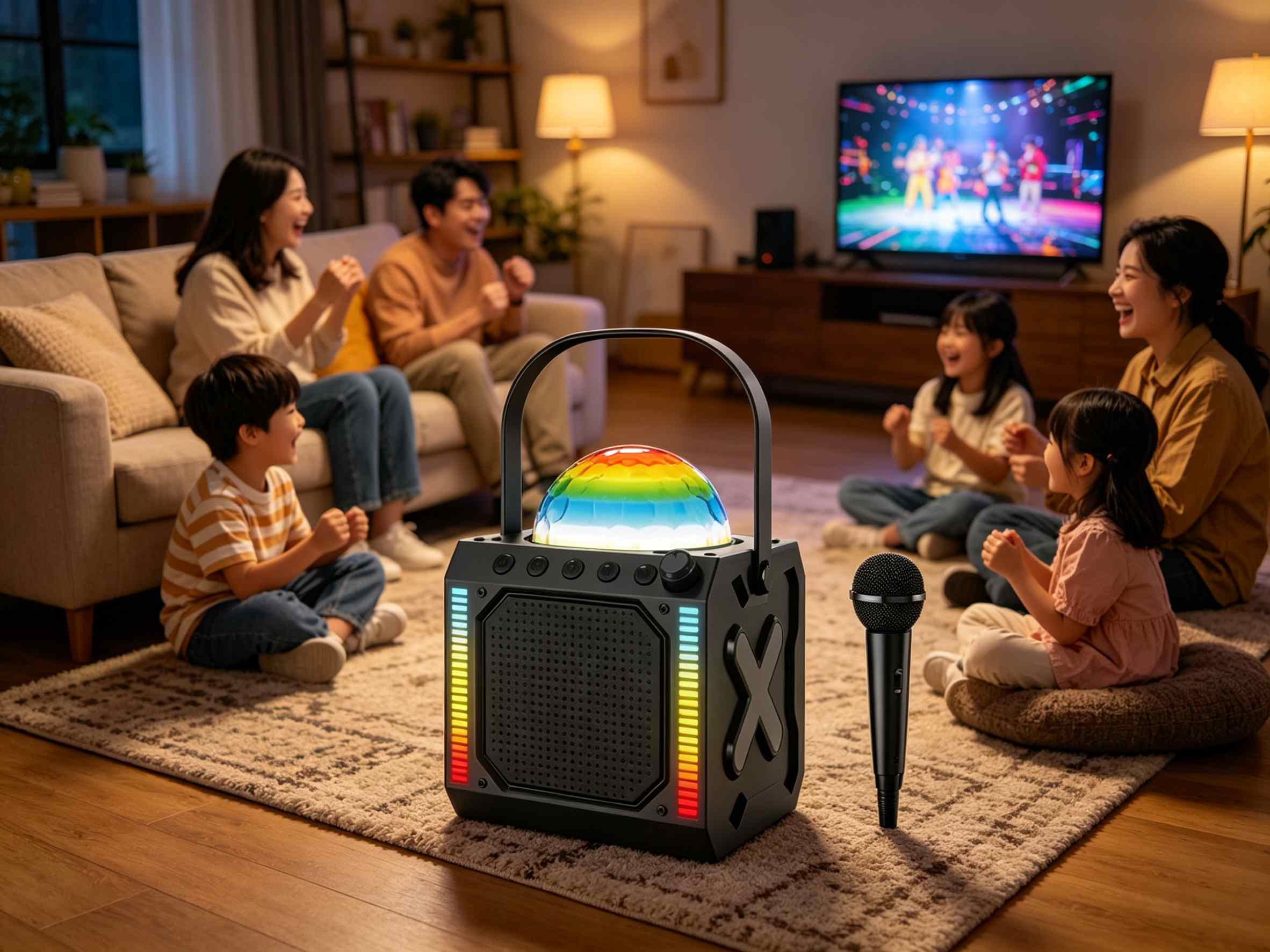 Portable Karaoke Bluetooth Speaker with family
