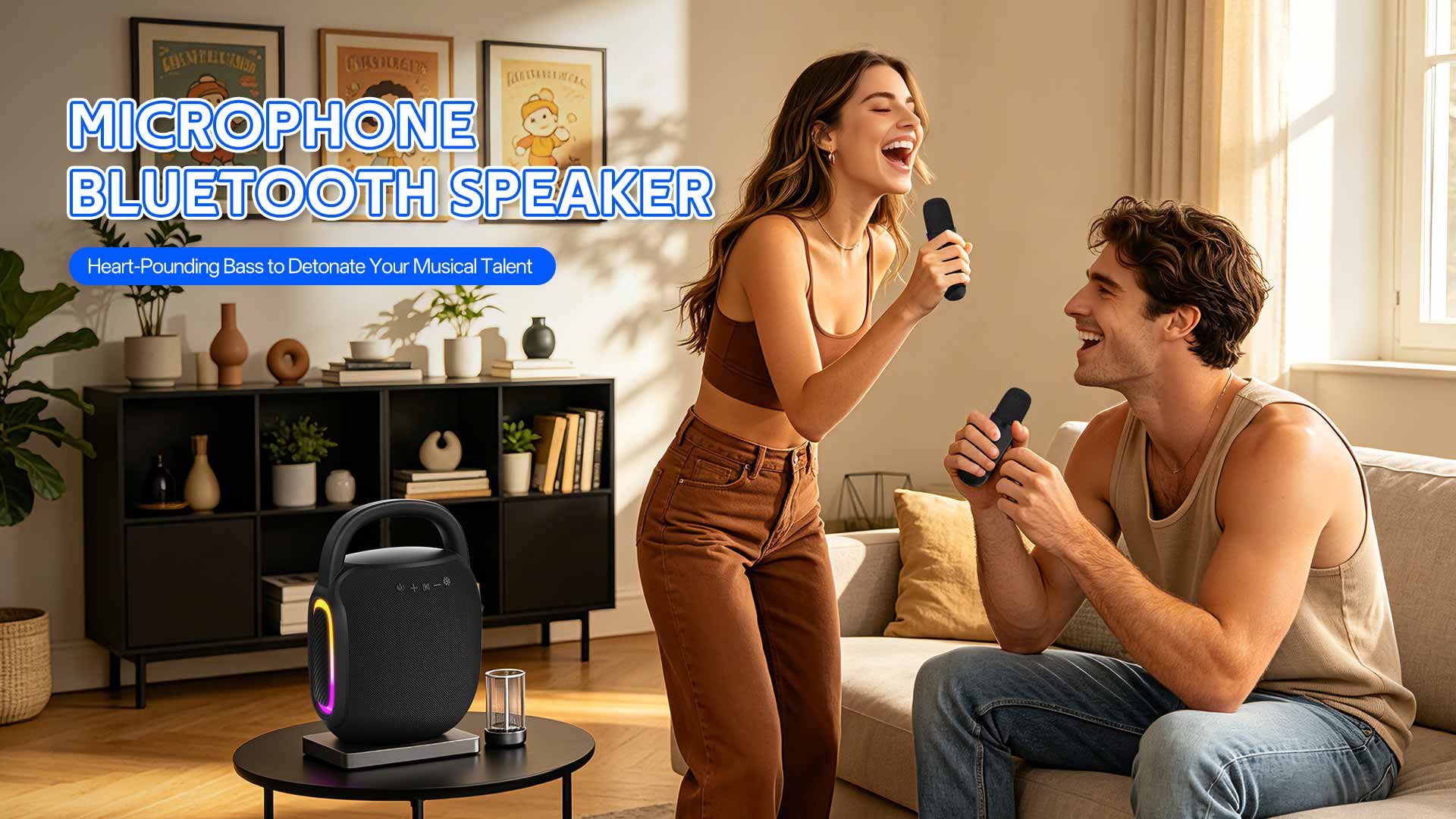 HZ-B361 | Karaoke Bluetooth Speaker with RGB Lighting插图