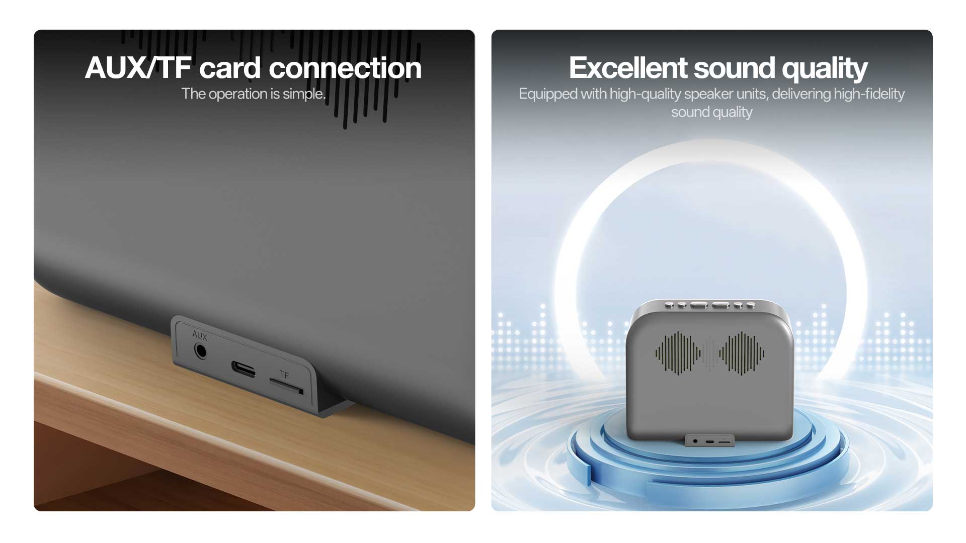 HZ-H17 | Bluetooth Speaker with Wireless Charging and White Noise插图4