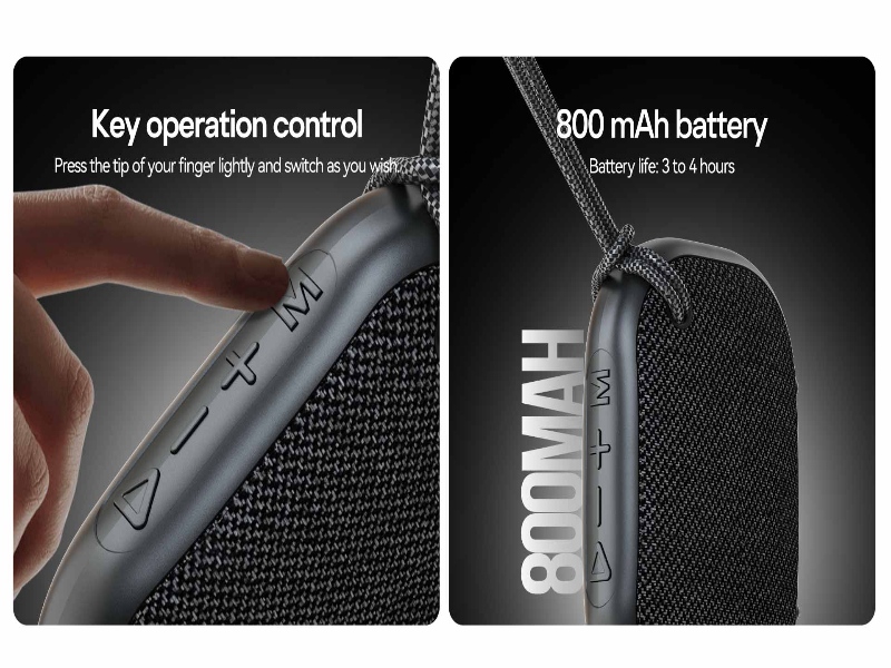 800mAh 18650 battery, 3‑4h playtime, 2‑3h charging