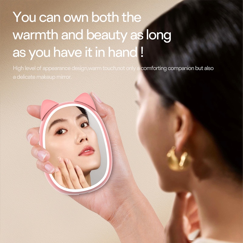 A comforting hand warmer that also doubles as a stylish makeup mirror with abyssal mirror effect