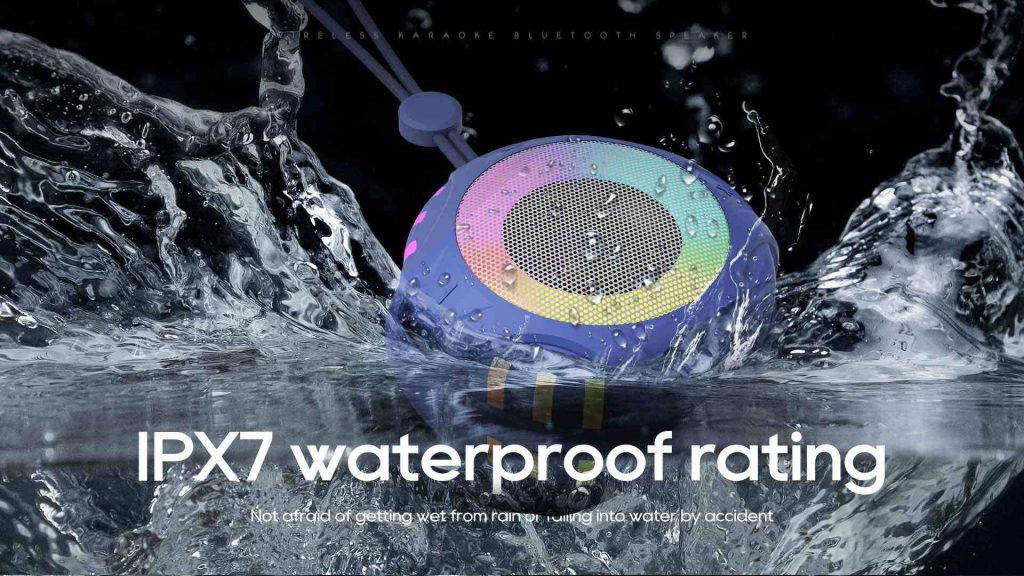 IPX7 full waterproof, ideal for shower & outdoor use