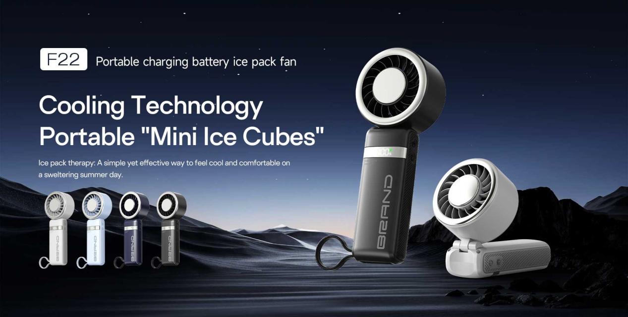 HZ-F22 Portable Handheld Fan with Ice Cooling Plate